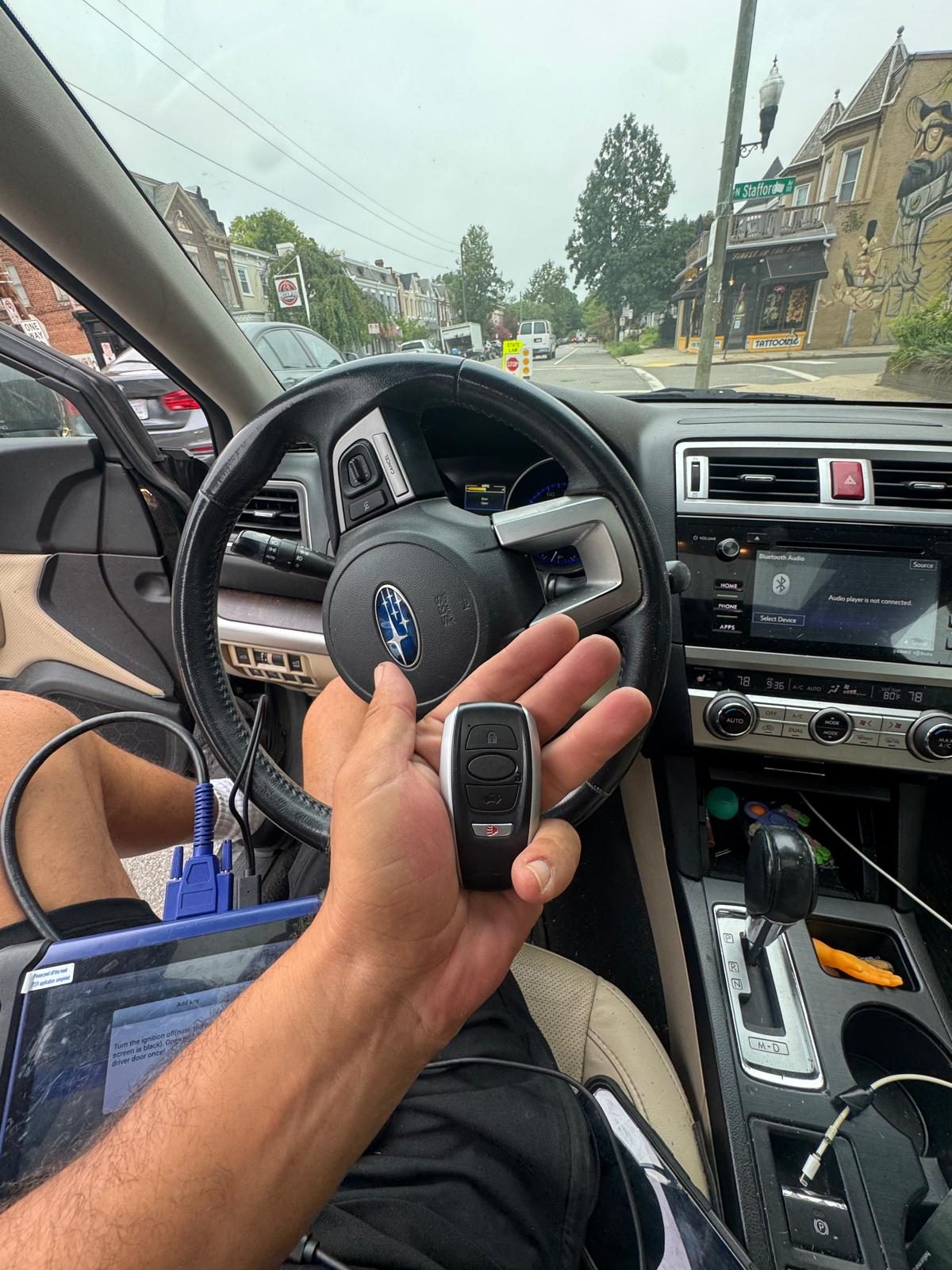 Replacement key fob programming for a Subaru