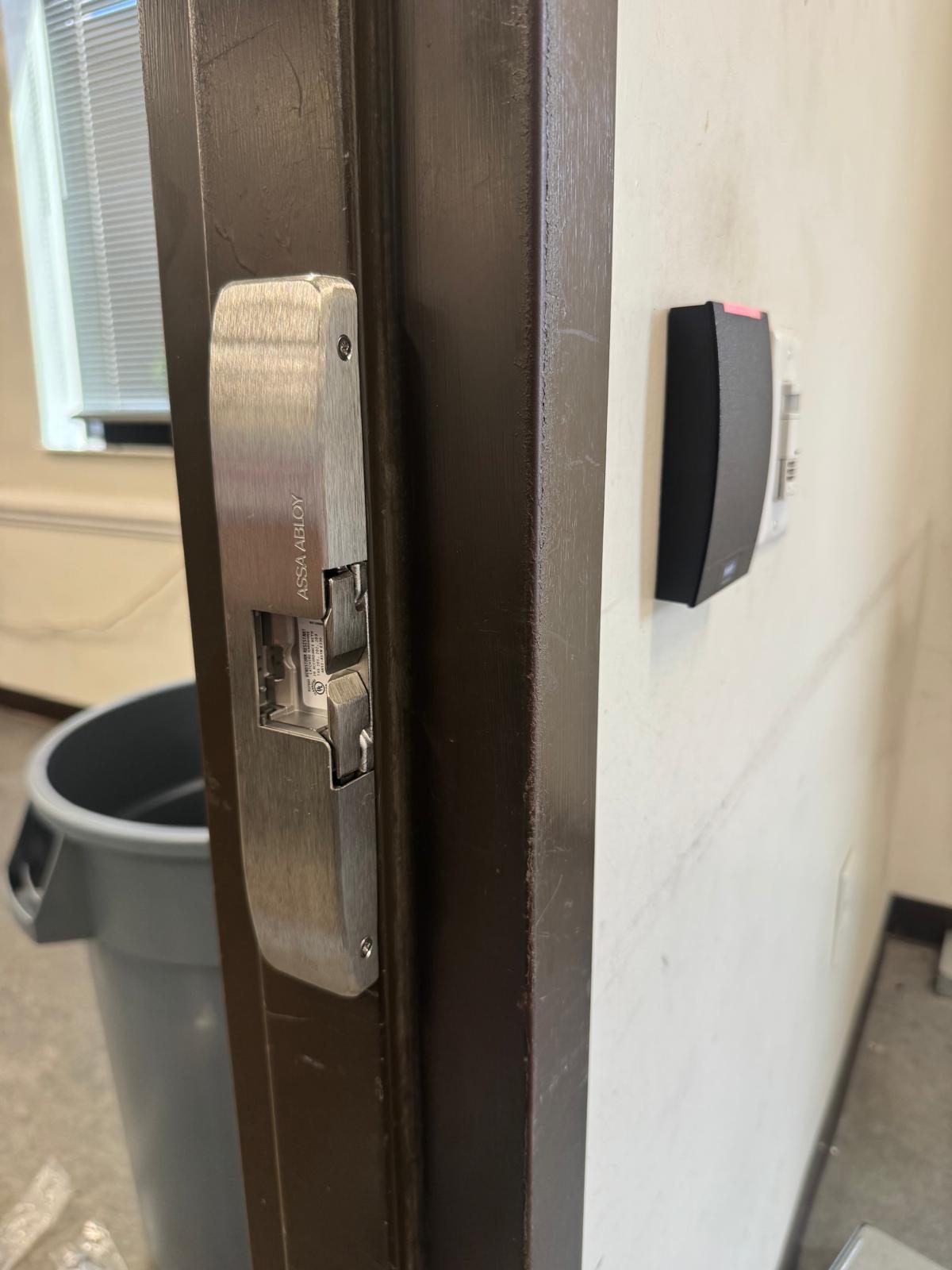 Electric strike and access control install